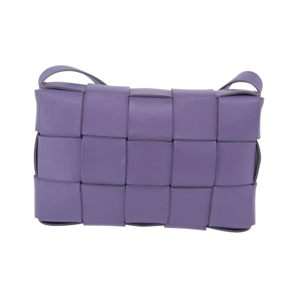 Bottega Veneta Cassette Maxi Intrecciato Leather, Purple, Leather, Crossbody Bag