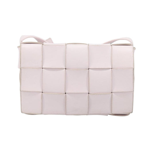 Bottega Veneta Cassette Maxi Intrecciato Leather, Pink, Leather, Crossbody Bag