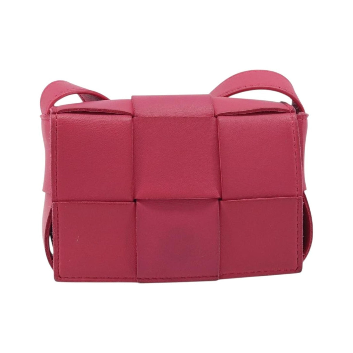 Bottega Veneta Cassette Maxi Intrecciato Leather, Pink, Leather, Crossbody Bag