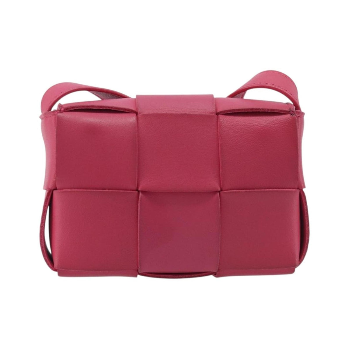 Bottega Veneta Cassette Maxi Intrecciato Leather, Pink, Leather, Crossbody Bag