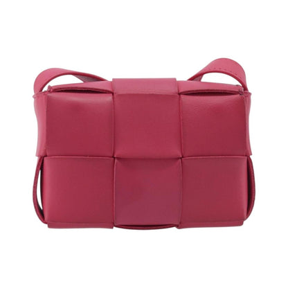 Bottega Veneta Cassette Maxi Intrecciato Leather, Pink, Leather, Crossbody Bag