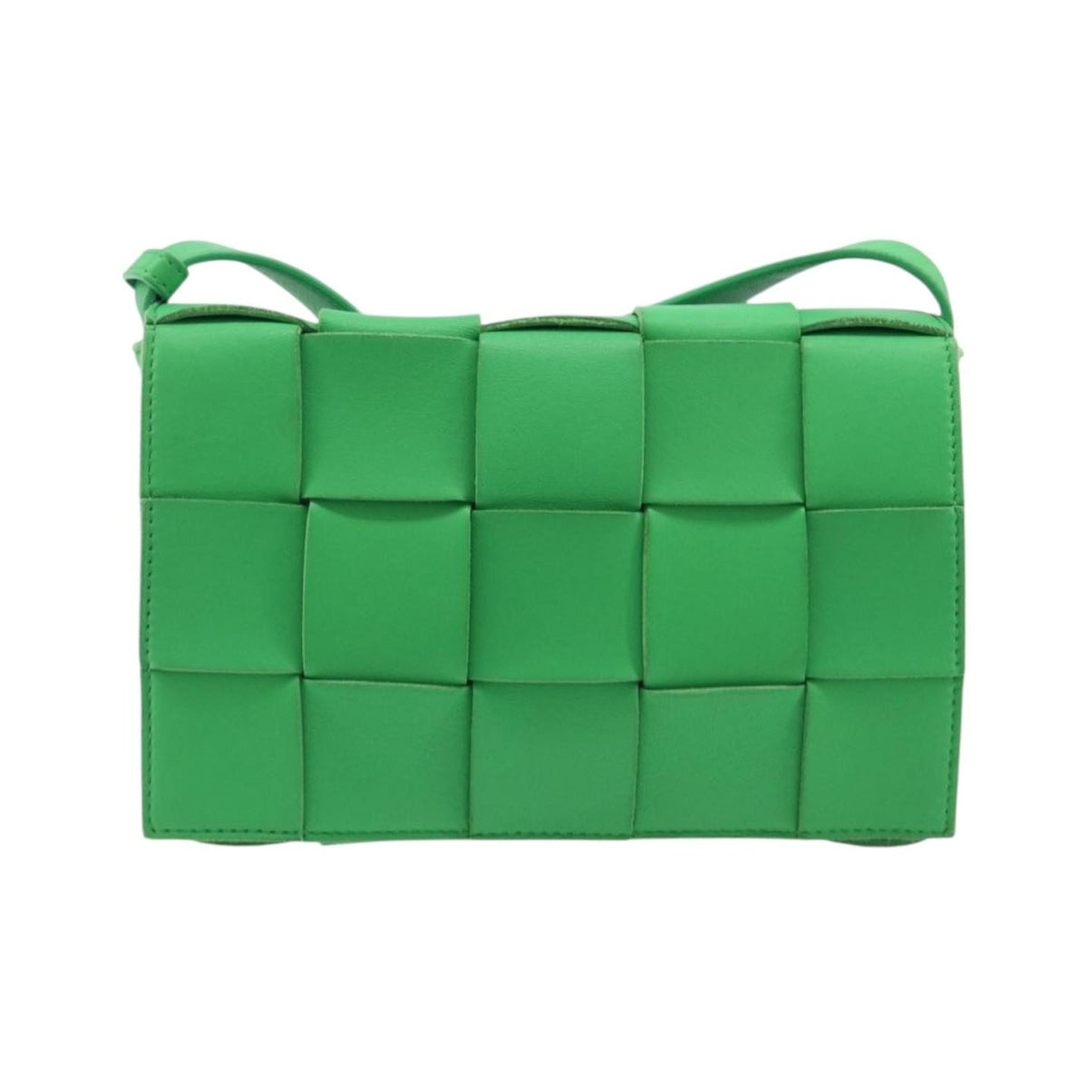 Bottega Veneta Cassette Maxi Intrecciato Leather, Green, Leather, Crossbody Bag