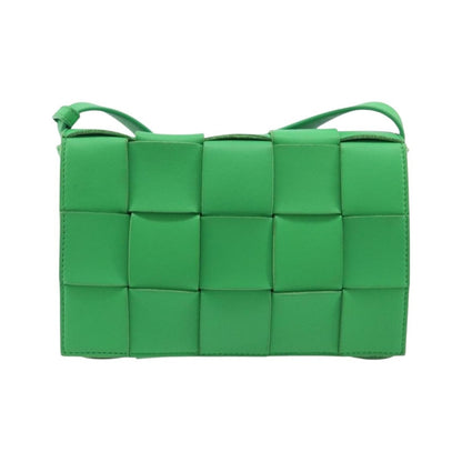 Bottega Veneta Cassette Maxi Intrecciato Leather, Green, Leather, Crossbody Bag