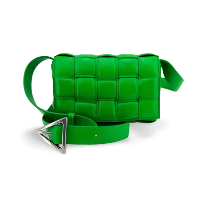 Bottega Veneta Cassette Padded Maxi Intrecciato Leather, Green, Leather, Crossbody Bag