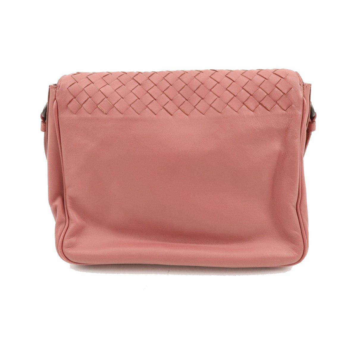 Bottega Veneta Drawstring Flap Leather with Intrecciato, Pink, Leather, Backpack