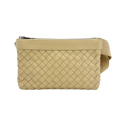 Bottega Veneta Duo Intrecciato Nappa, Beige, Leather, Handbag
