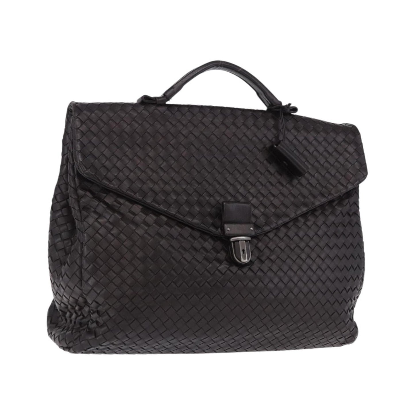 Bottega Veneta Envelope Intrecciato Nappa, Black, Leather, Briefcase