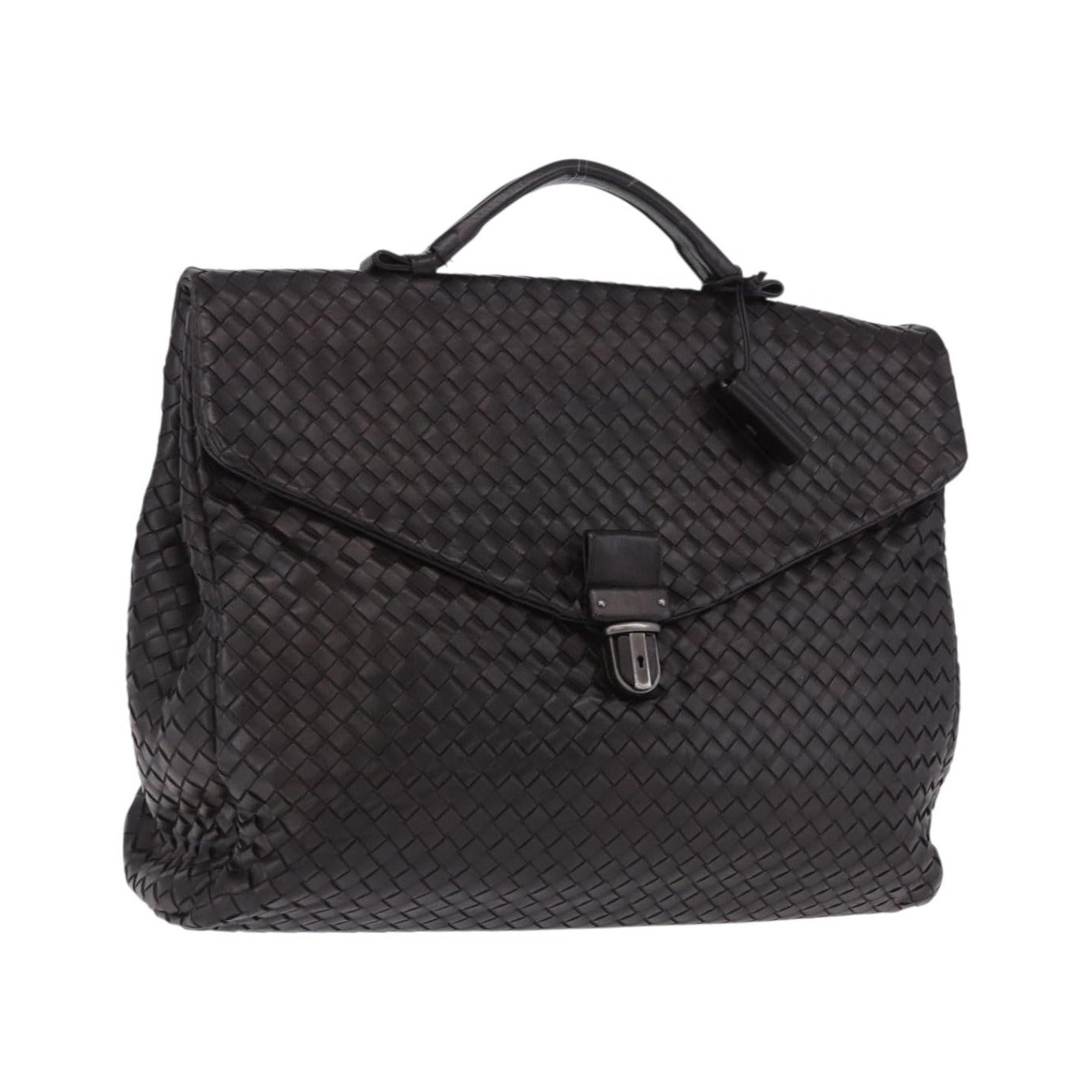 Bottega Veneta Envelope Intrecciato Nappa, Black, Leather, Briefcase