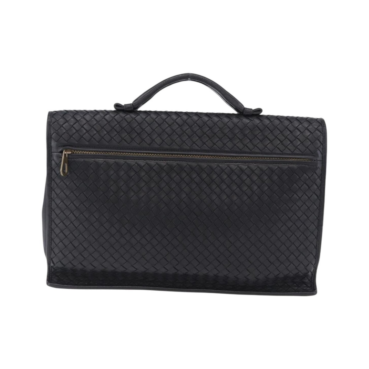 Bottega Veneta Envelope Intrecciato Nappa, Black, Leather, Briefcase