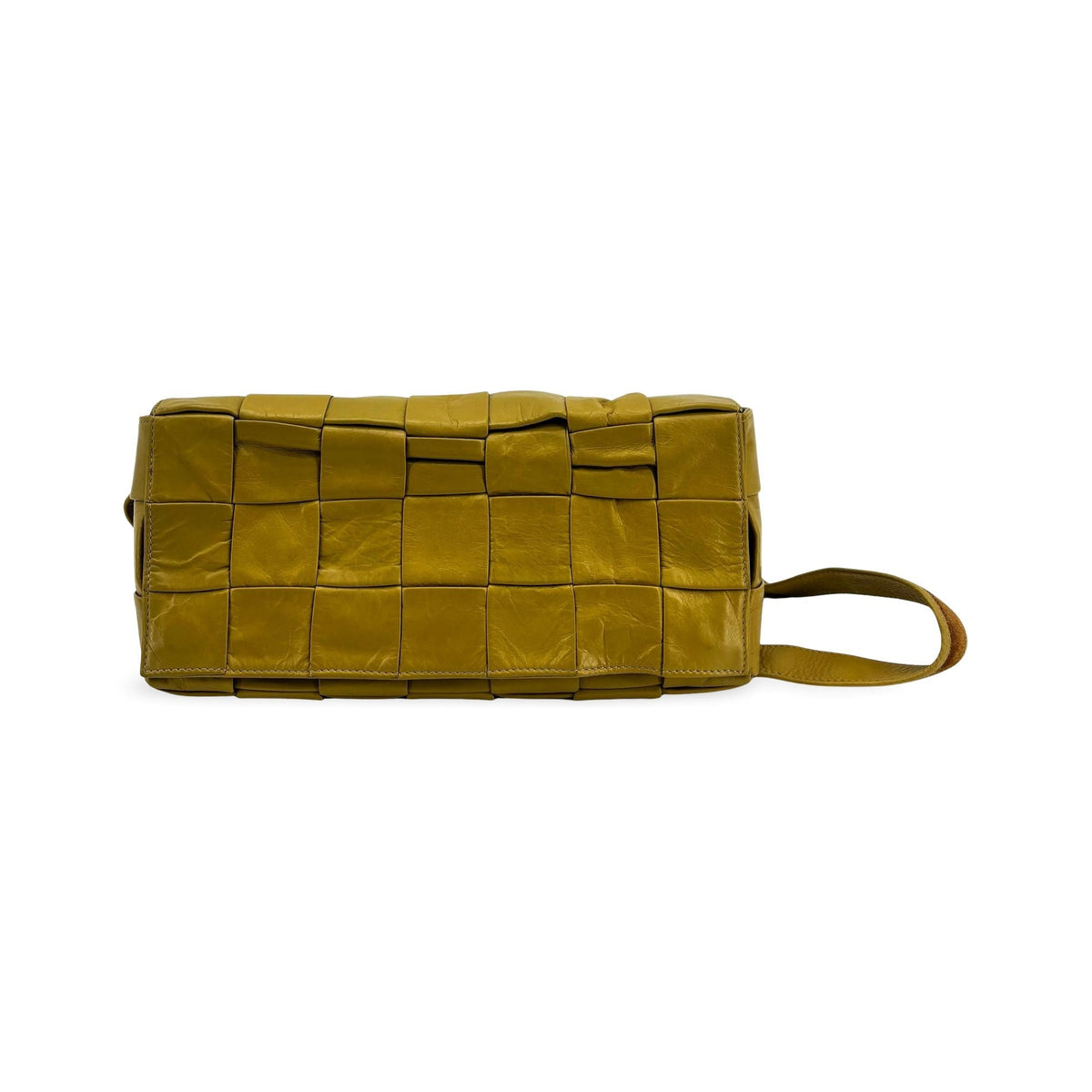 Bottega Veneta Fun Cassette Maxi Intrecciato Leather, Yellow, Leather, Crossbody Bag