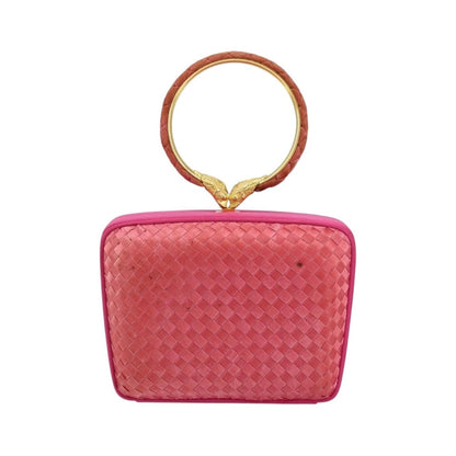 Bottega Veneta Intrecciato Clutch Satin, Pink, Satin, Clutch