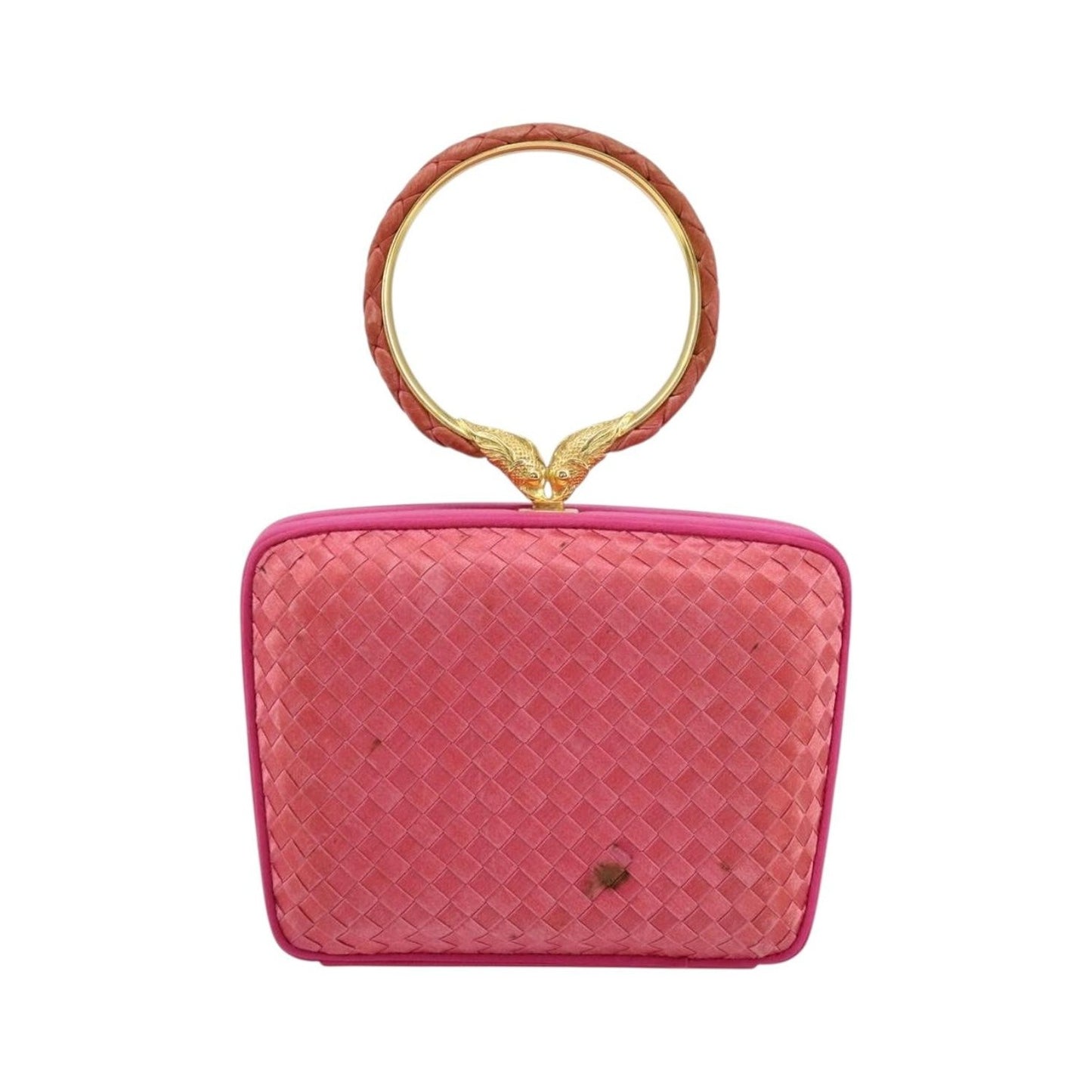 Bottega Veneta Intrecciato Clutch Satin, Pink, Satin, Clutch