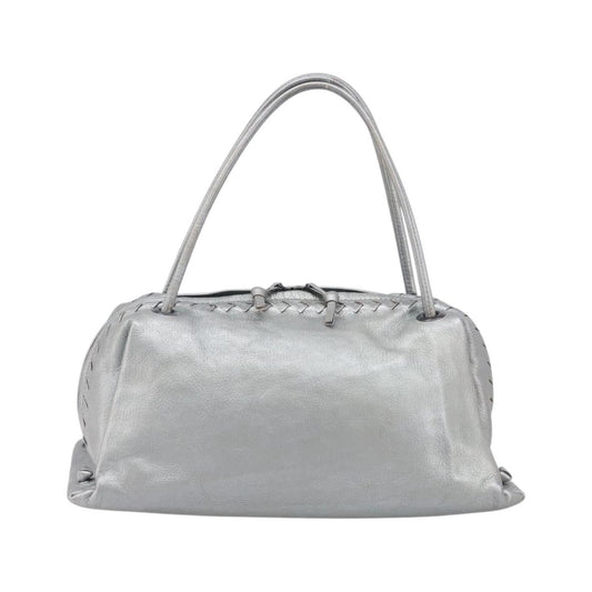 Bottega Veneta Intrecciato Handbag Intrecciato, Silver, Leather, Handbag
