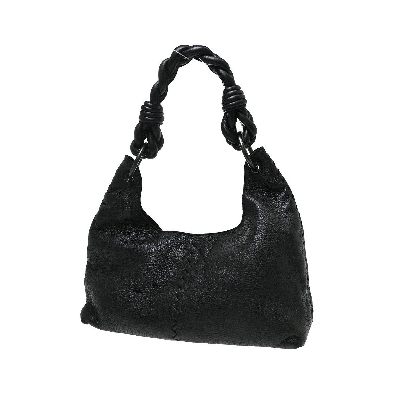 Bottega Veneta Intrecciato Leather, Black, Leather, Handbag