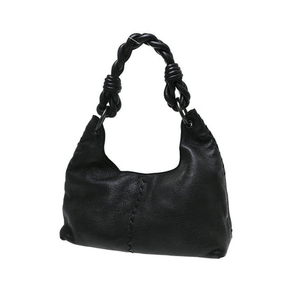Bottega Veneta Intrecciato Leather, Black, Leather, Handbag