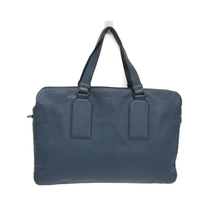 Bottega Veneta Intrecciato Leather, Navy, Leather, Briefcase