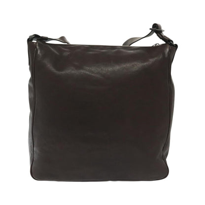 Bottega Veneta Intrecciato Shoulder Leather, Brown, Leather, Shoulder Bag
