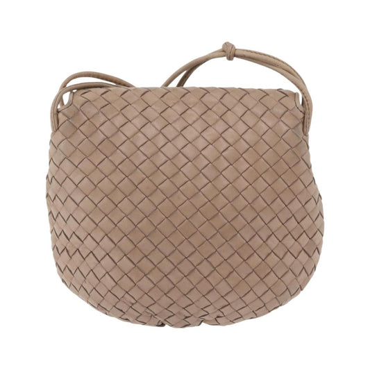 Bottega Veneta Intrecciato Shoulder Leather, Beige, Leather, Shoulder Bag