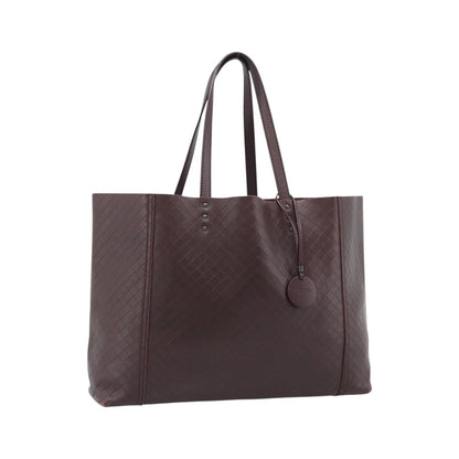 Bottega Veneta Intrecciomirage Tote Leather, Brown, Leather, Tote Bag