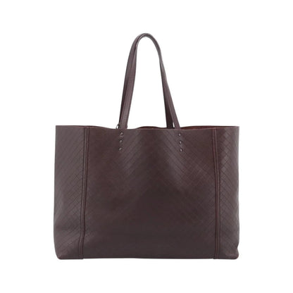 Bottega Veneta Intrecciomirage Tote Leather, Brown, Leather, Tote Bag