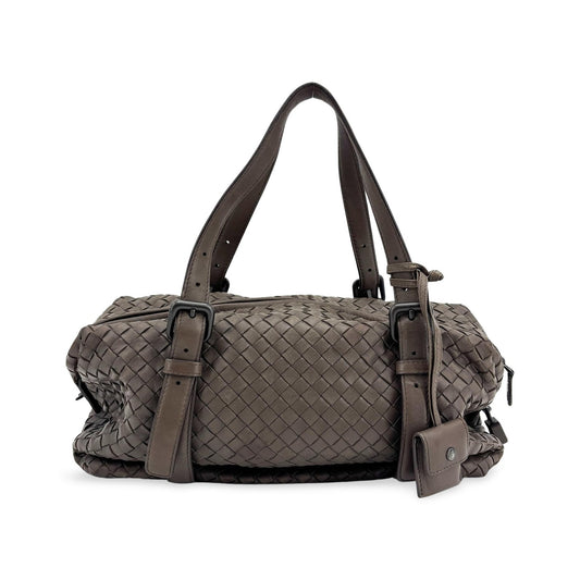 Bottega Veneta Montaigne Handle Intrecciato Nappa, Brown, Other, Handbag