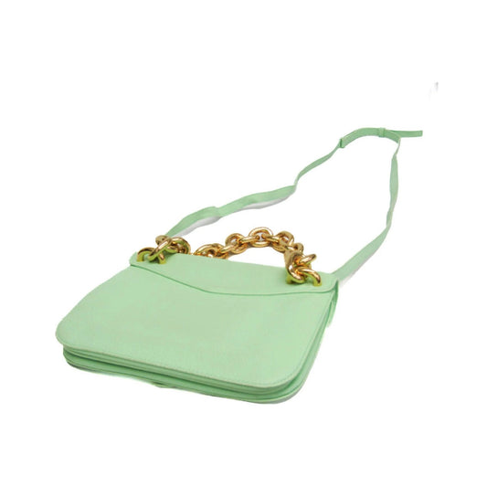 Bottega Veneta Mount Leather, Green, Leather, Shoulder Bag