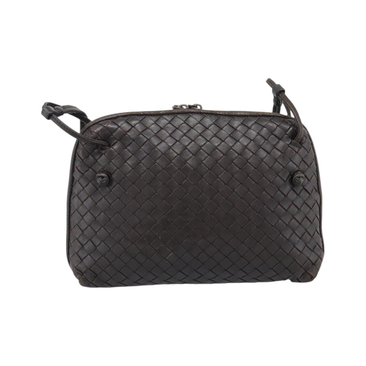 Bottega Veneta Nodini Intrecciato Nappa, Brown, Leather, Crossbody Bag