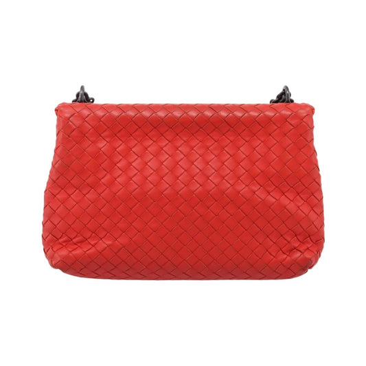 Bottega Veneta Olimpia Intrecciato Nappa, Red, Leather, Shoulder Bag