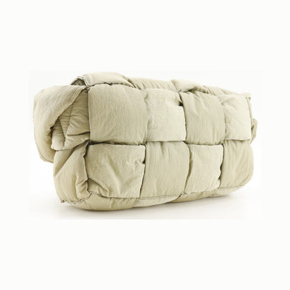 Bottega Veneta Padded Tech Cassette Crossbody Bag Intrecciato Nylon, Khaki, Nylon, Shoulder Bag