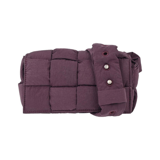 Bottega Veneta Padded Tech Cassette Intrecciato Nylon, Purple, Nylon, Shoulder Bag