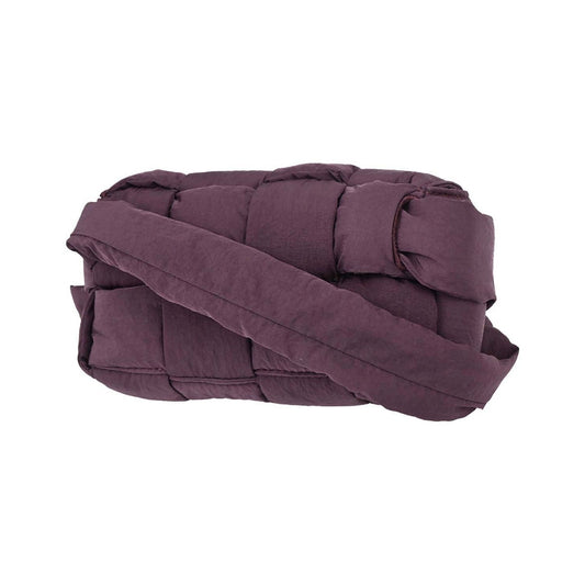 Bottega Veneta Padded Tech Cassette Intrecciato Nylon, Purple, Nylon, Shoulder Bag