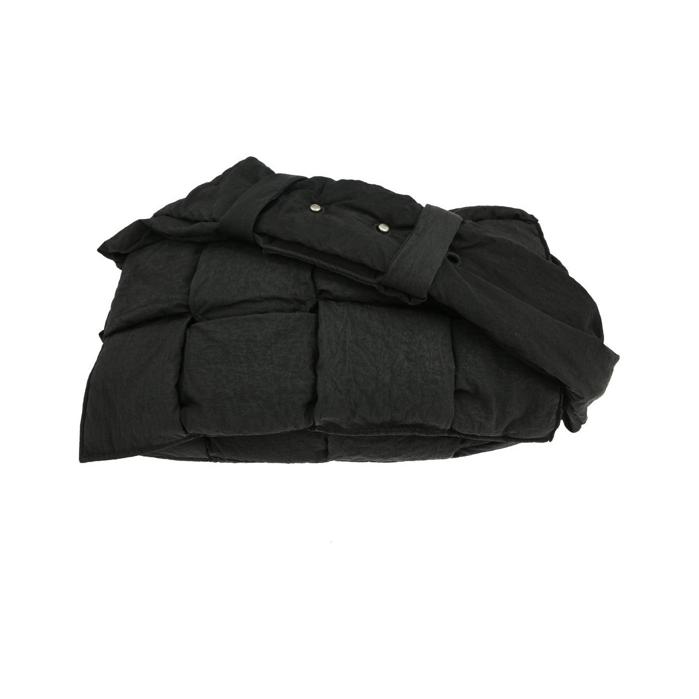 Bottega Veneta Padded Tech Cassette Intrecciato Nylon, Black, Nylon, Shoulder Bag