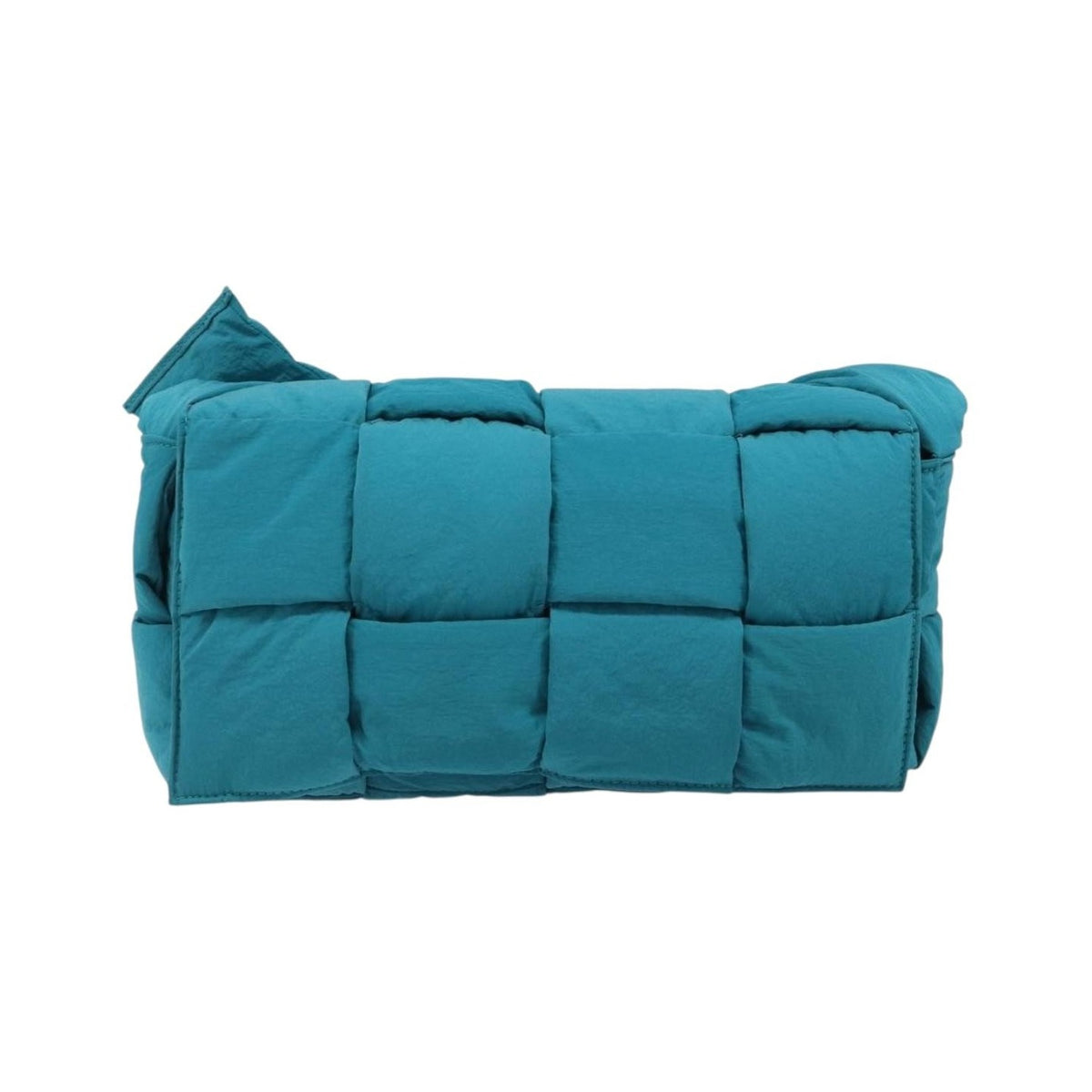 Bottega Veneta Padded Tech Cassette Intrecciato Nylon, Turquoise, Nylon, Crossbody Bag