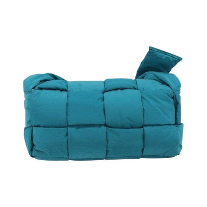 Bottega Veneta Padded Tech Cassette Intrecciato Nylon, Turquoise, Nylon, Crossbody Bag