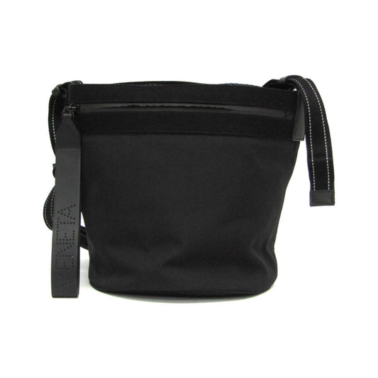 Bottega Veneta Paper Touch Bucket Nylon with Mesh, Black, Nylon, Shoulder Bag