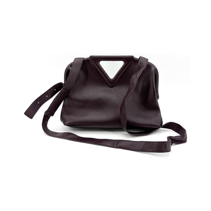 Bottega Veneta Point Leather, Purple, Leather, Shoulder Bag