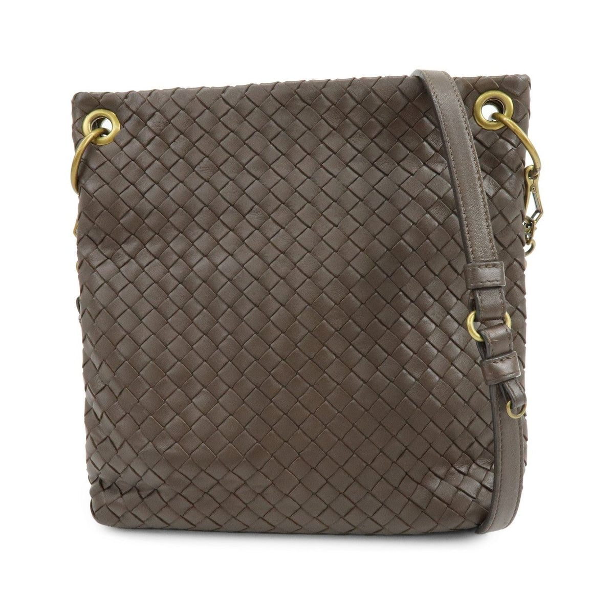 Bottega Veneta Shoulder Intrecciato Nappa, Brown, Leather, Shoulder Bag