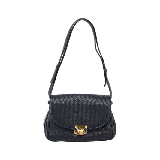 Bottega Veneta Shoulder Leather, Black, Leather, Shoulder Bag