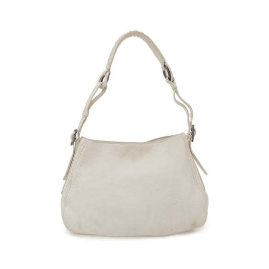 Bottega Veneta Shoulder Leather, White, Leather, Shoulder Bag
