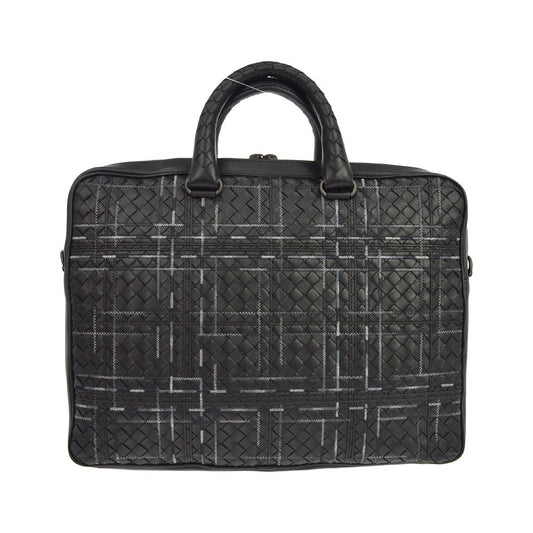 Bottega Veneta Soft Slim Intrecciato Nappa, Black, Leather, Briefcase