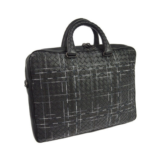Bottega Veneta Soft Slim Intrecciato Nappa, Black, Leather, Briefcase