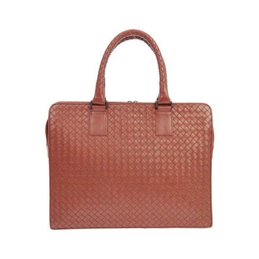 Bottega Veneta Soft Slim Intrecciato Nappa, Brown, Leather, Briefcase