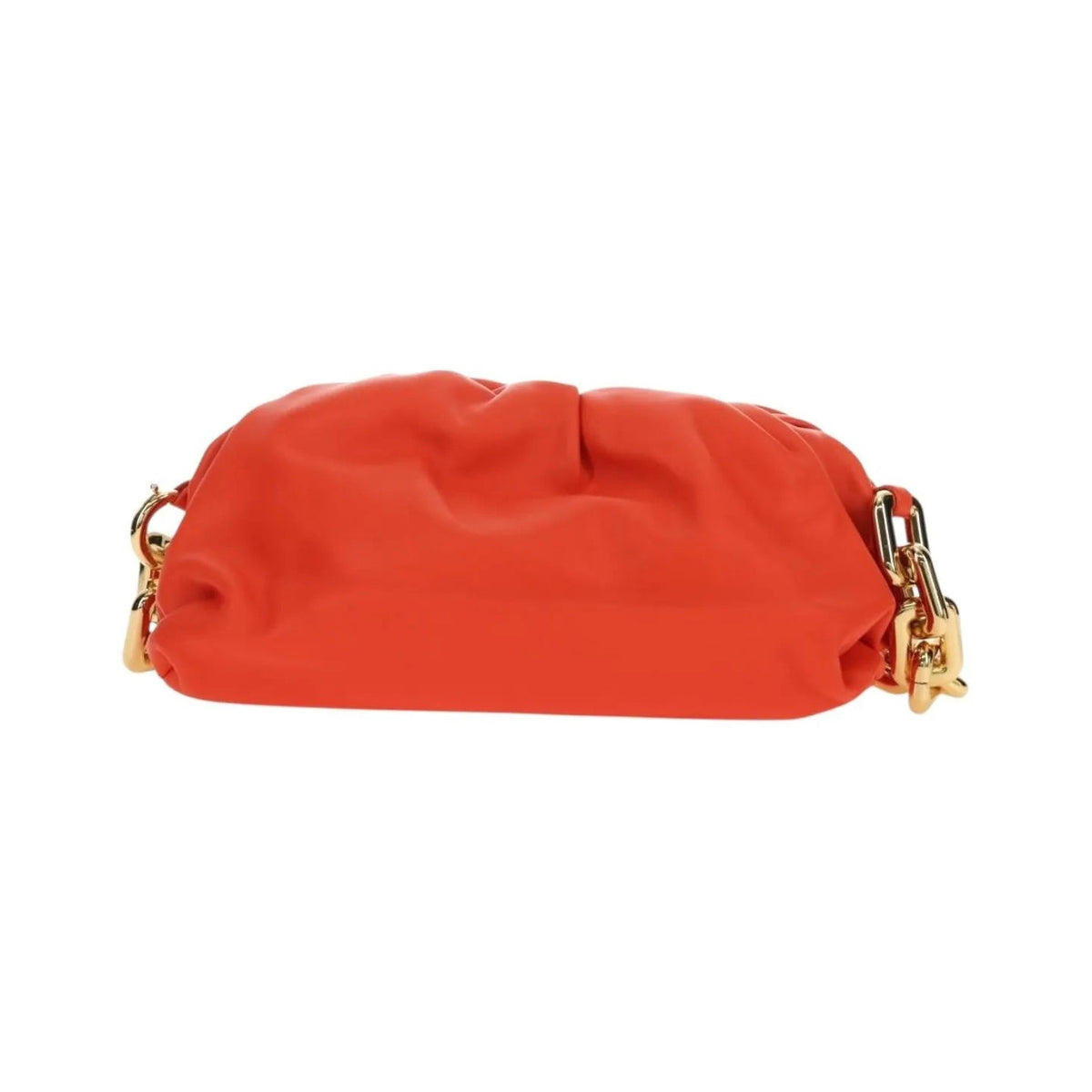 Bottega Veneta The Chain Leather, Orange, Leather, Shoulder Bag