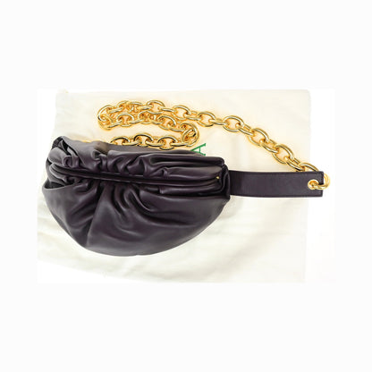 Bottega Veneta The Chain Leather, Burgundy, Leather, Bag