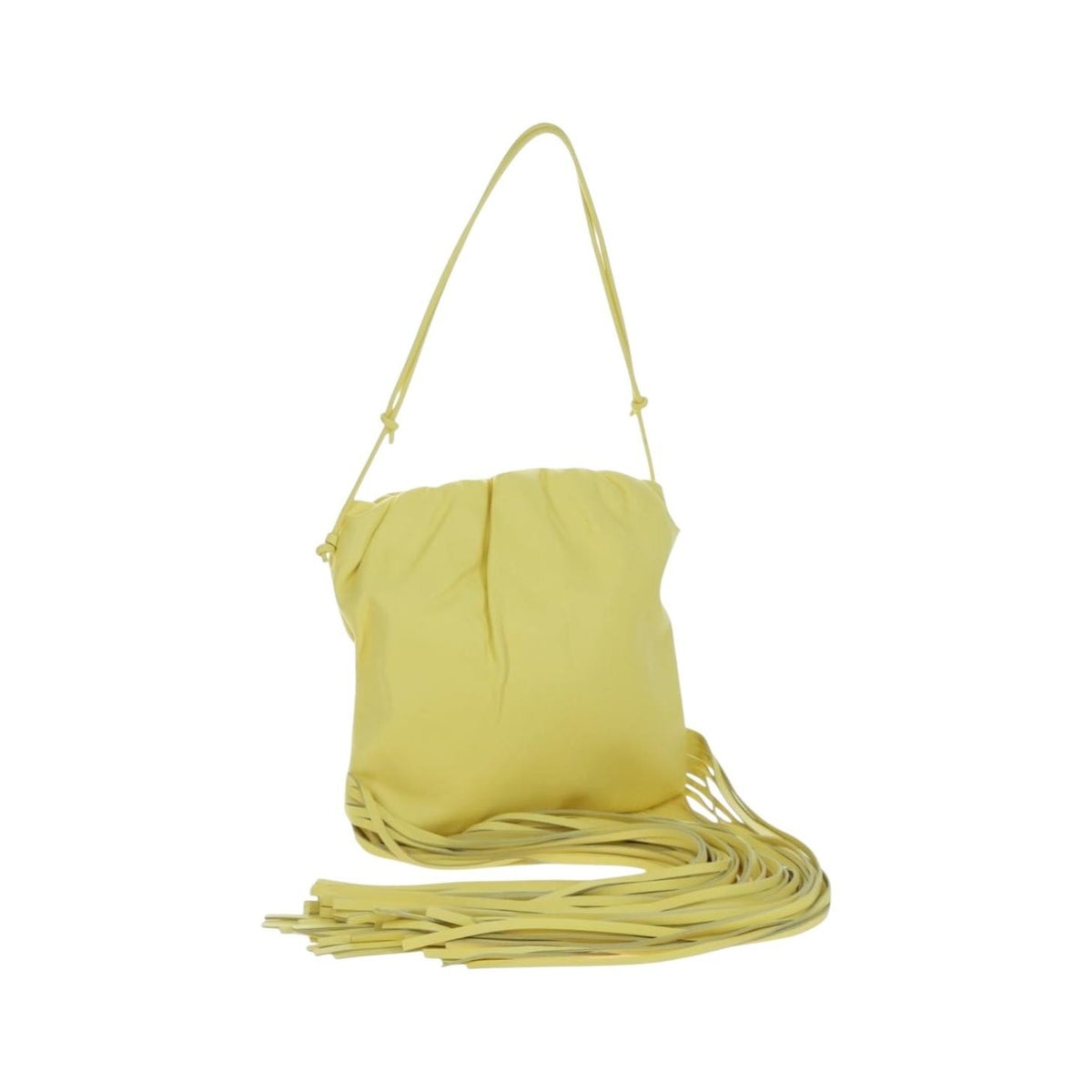 Bottega Veneta The Fringe Leather, Yellow, Leather, Clutch