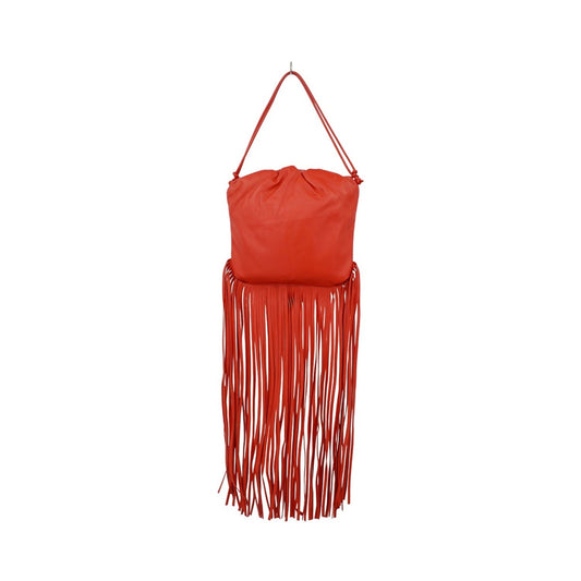 Bottega Veneta The Fringe Leather, Red, Leather, Clutch