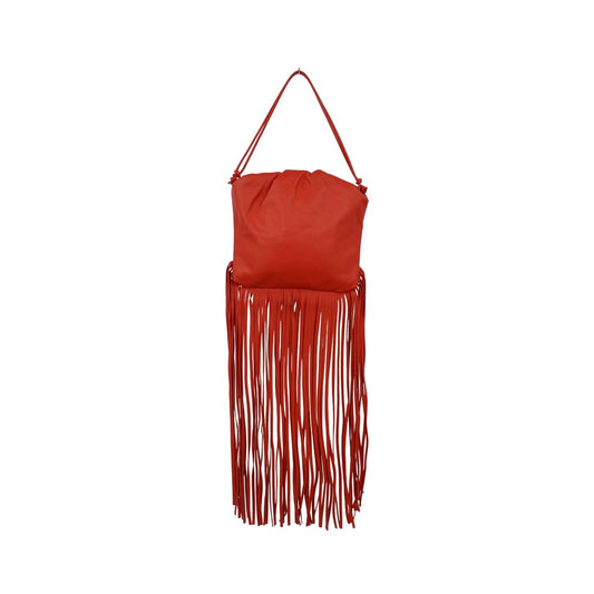 Bottega Veneta The Fringe Leather, Red, Leather, Clutch