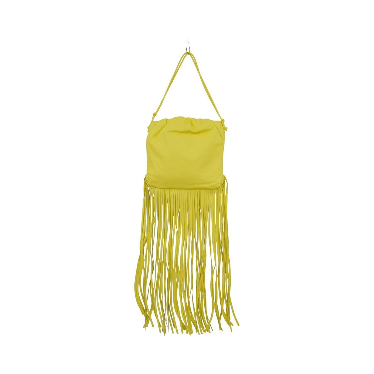 Bottega Veneta The Fringe Leather, Yellow, Leather, Clutch