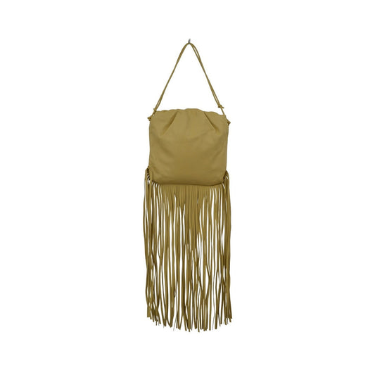 Bottega Veneta The Fringe Leather, Beige, Leather, Clutch