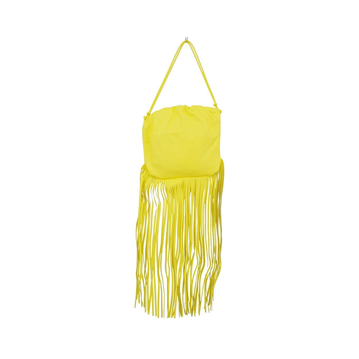 Bottega Veneta The Fringe Leather, Yellow, Leather, Clutch